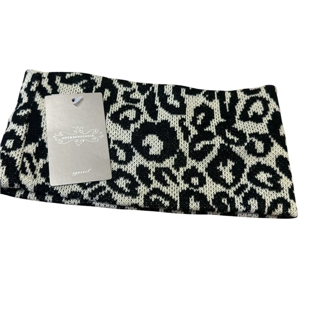 Anthropologie Knit Animal Print Ear Warmer Head Wrap NWT